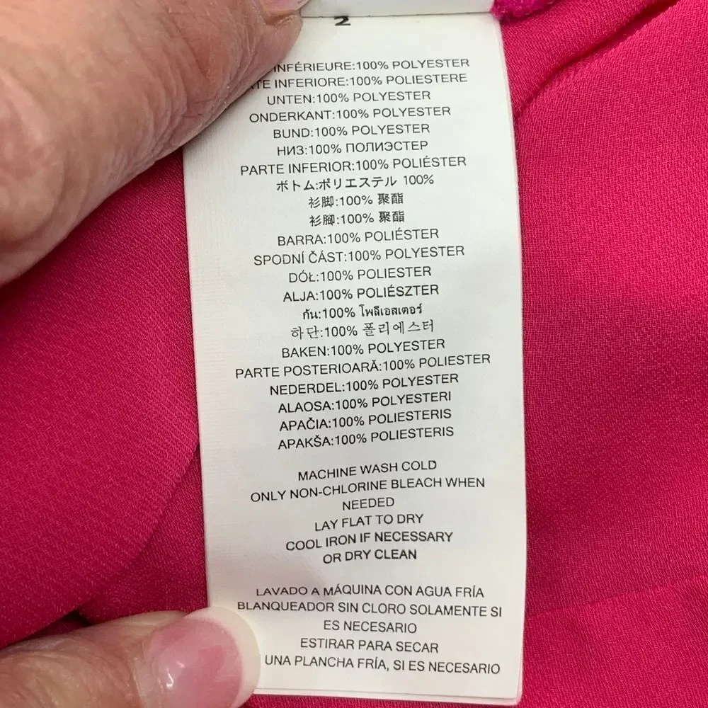 Michael Kors Women's Sleeveless Fuchsia‎ Pink Layered Tiered Tank Top Size S